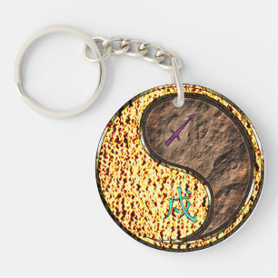 Porte-clefs Sagittaire et chien de la Terre