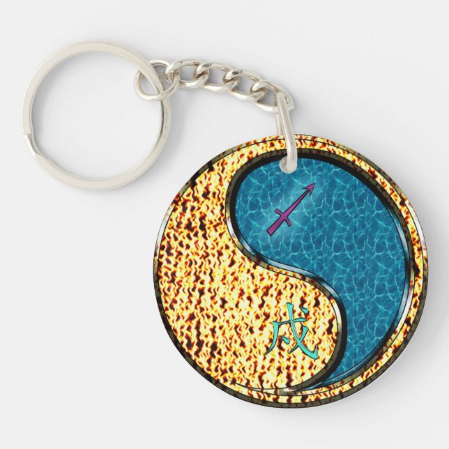 Porte-clefs Sagittaire et chien d'eau (Devant)