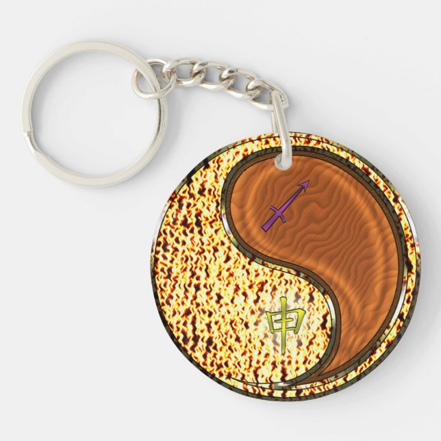 Porte-clefs Sagittaire et singe du bois (Devant)