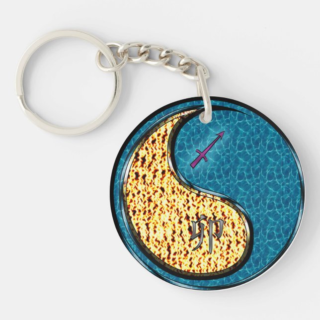 Porte-clefs Sagittarius et lapin d'eau (Devant)