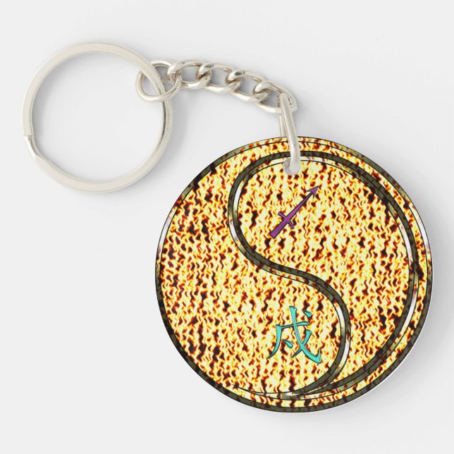 Porte-clefs Sagittarius & Fire Dog (Devant)