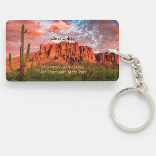 Porte-clefs Saguaro Cactus Superstition Coucher de soleil de m