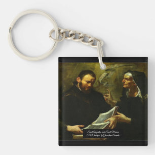 Porte-clefs Saint Augustin et Saint Monica