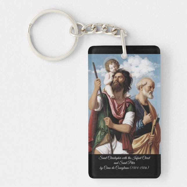 Porte-clefs Saint Christopher avec le Christ enfant (Devant)