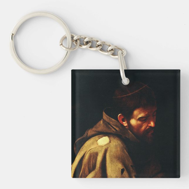 Porte-clefs Saint François par Le Caravage Chef-d'œuvre baroqu (Devant)