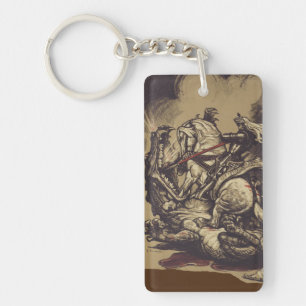 Porte-clefs Saint Georges et le Dragon Grand Martyr