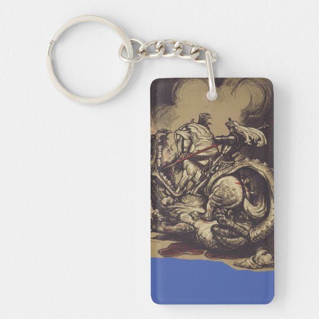 Porte-clefs Saint Georges tuant le Dragon (Devant)