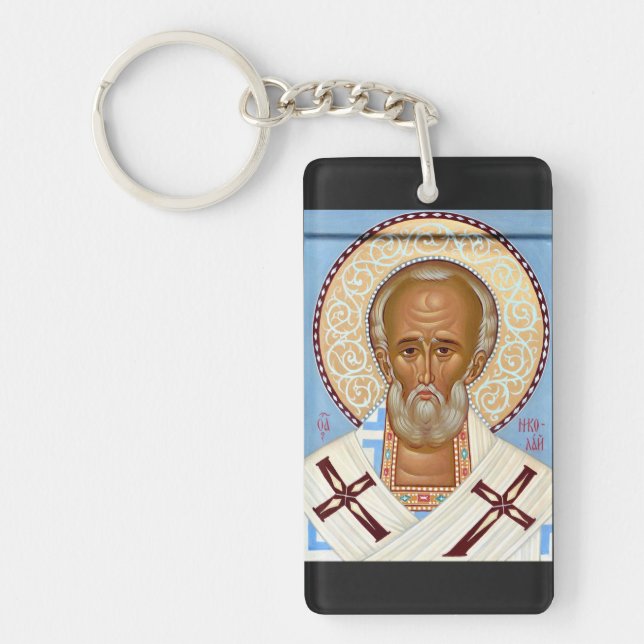Porte-clefs Saint Nicolas de Myre Art Orthodoxe Premium (Devant)