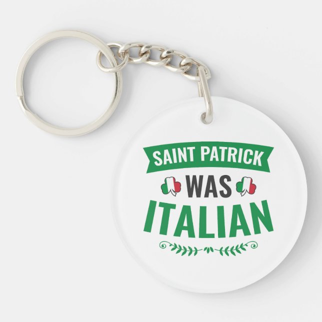 Porte-clefs Saint Patrick Était Jour de la Saint Patrick Itali (Devant)