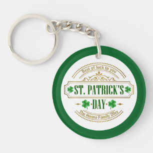 Porte-clefs Saint-Patrick personnalisé - Chance des Irlandais