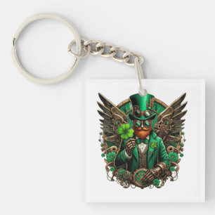 Porte-clefs Saint Patrick's Day trèfle à vapeur