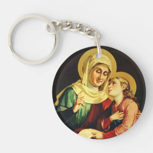 Porte-clefs Sainte Anne et Vierge Marie
