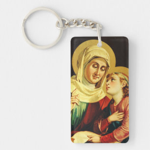 Porte-clefs Sainte Anne et Vierge Marie