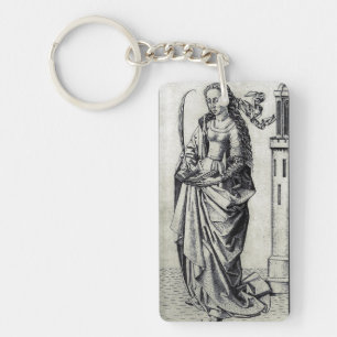Porte-clefs Sainte-Barbe et sa tour