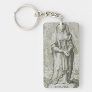 Porte-clefs Sainte Hildegarde de Bingen Art Mystique Médiéval