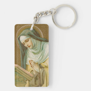 Porte-clefs Sainte Marie-Madeleine de Pazzi (JM 45) 2xRect Acr