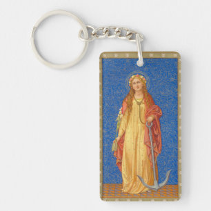 Porte-clefs Sainte Philomène avec une ancre (SNV 051)