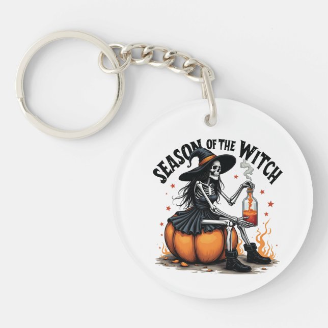 Porte-clefs Saison De La Sorcière Éffrayante Hallowee Wtich (Devant)
