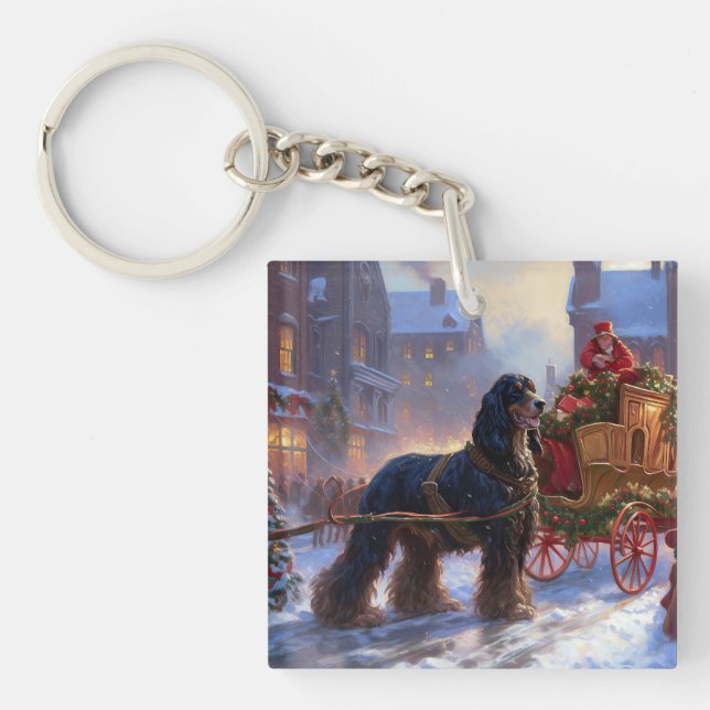 Porte-clefs Saison de Noël Cocker Spaniel (Devant)