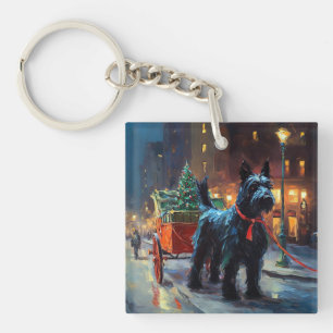 Porte-clefs Saison de Noël du Terrier écossais