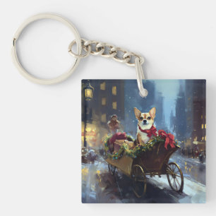 Porte-clefs saison des fêtes de Noël de chihuahua