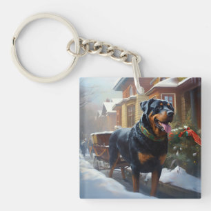 Porte-clefs Saison festive de Noël de Rottweiler