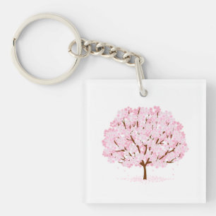 Porte-clefs Sakura Tree en pleine floraison - Elégant design d