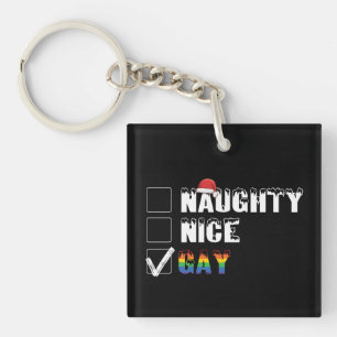 Porte-clefs Sale Cadeau Noël LGBT Fierté Arc-en-ciel Gay