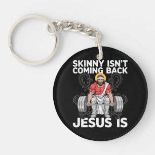 Porte-clefs Salle de sport Jésus Workout Skinny ne revient pas