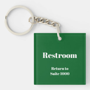 Porte-clefs Salle de toilettes Retour à la suite Numéro Vert f