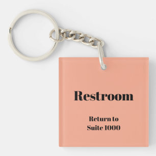 Porte-clefs Salle de toilettes Retourner au numéro de suite Pê