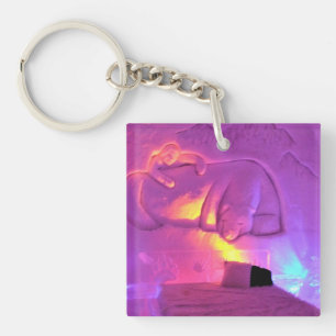 Porte-clefs Salle d'ours polaire à l'Hôtel de Glace, Québec, C