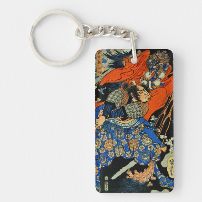 PORTE-CLEFS SAMURAI JAPONAIS PERSONNALISÉ (Devant)