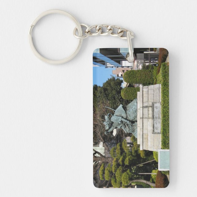 Porte-clefs Samurai Kamakura Gongoro Kagemasa Kabuki Statue (Devant)