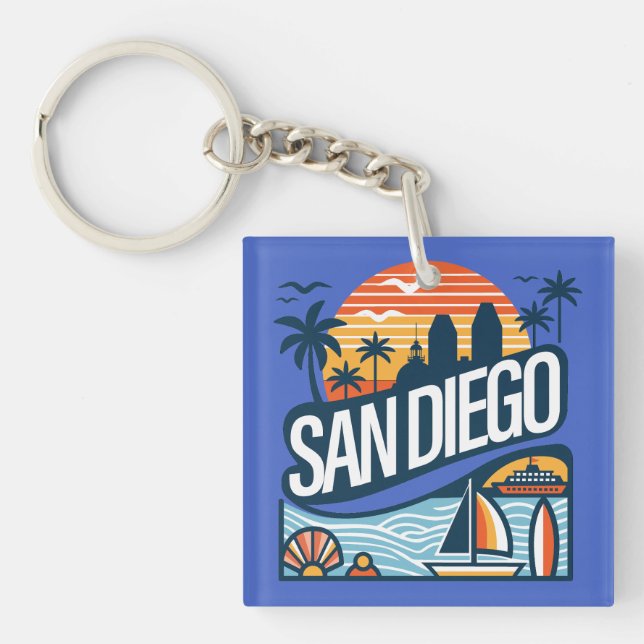Porte-clefs San Diego California (Devant)