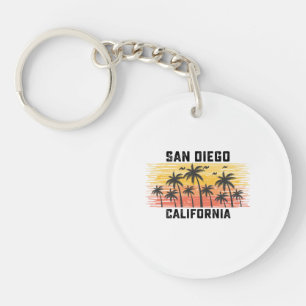 Porte-clefs San Diego Californie Vacances été rétro Vintage