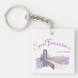 Porte-clefs San Francisco, Californie Couleurs arc-en-ciel