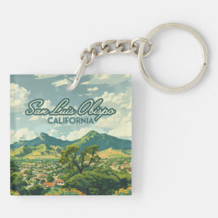 Porte-clefs San Luis Obispo SLO California Central Coast Retro