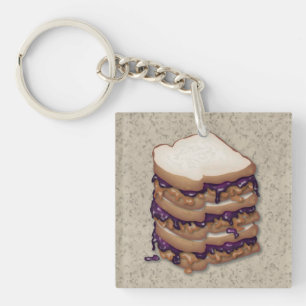 Porte-clefs Sandwiches au beurre d'arachide et à la gelée