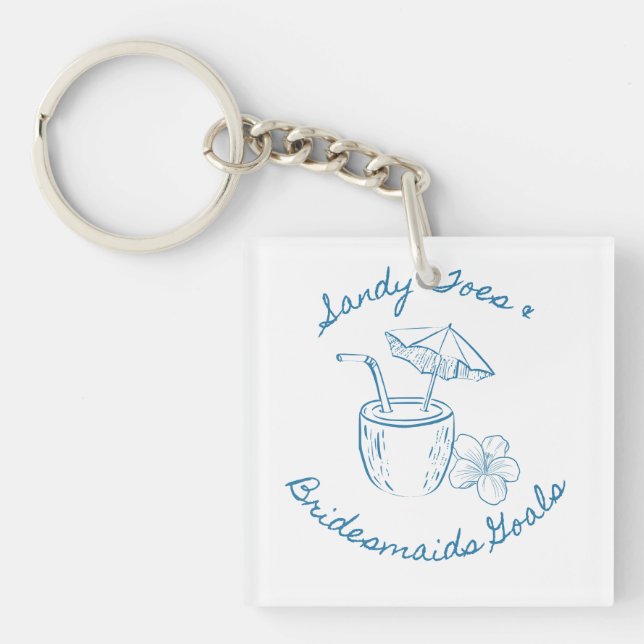 Porte-clefs Sandy Toe & Bridesmaids Goals Enterrement de vie d (Devant)