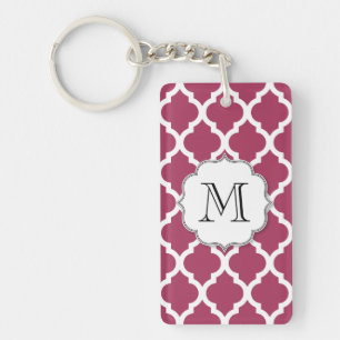 Porte-clefs Sangria Carrelage rouge marocain avec Monogramme p