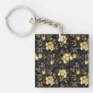 Porte-clefs Sans couture avec orchidées de bijoux