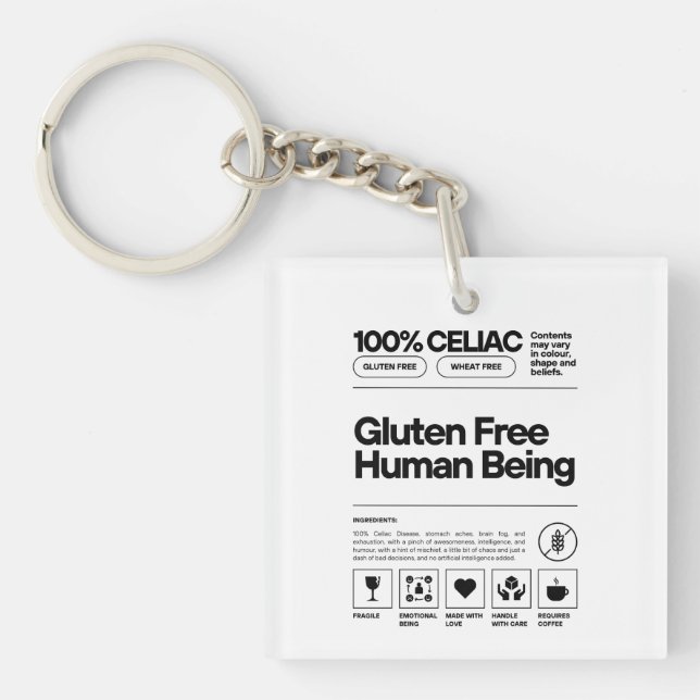 Porte-clefs Sans gluten Être humain (Devant)