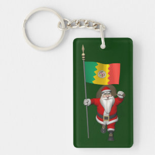 Porte-clefs Santa Claus Avec L'Enseigne De Los Angeles