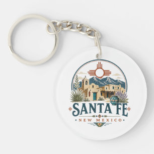 Porte-clefs Santa Fe Nouveau-Mexique Architecture Adobe Sud-Ou