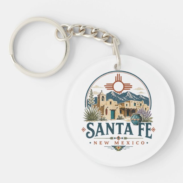 Porte-clefs Santa Fe Nouveau-Mexique Architecture Adobe Sud-Ou (Devant)