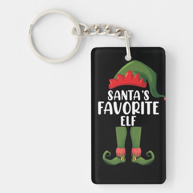 Porte-clefs Santas Favori Elf Matching Famille Noël (Devant)