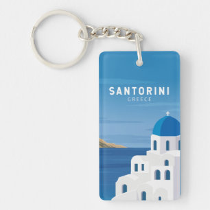 Porte-clefs Santorin Grèce Vintage rétro