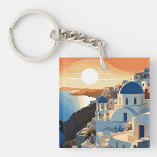 PORTE-CLEFS SANTORINI GRÈCE N° 1