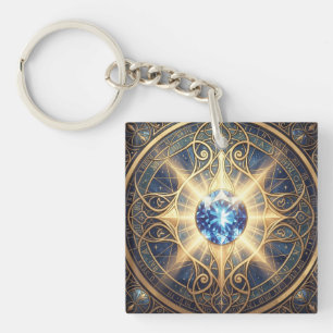 Porte-clefs Saphir – la pierre de la vérité et de la sagesse.